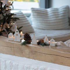 Porta Tealight casetta in ceramica - 4990439