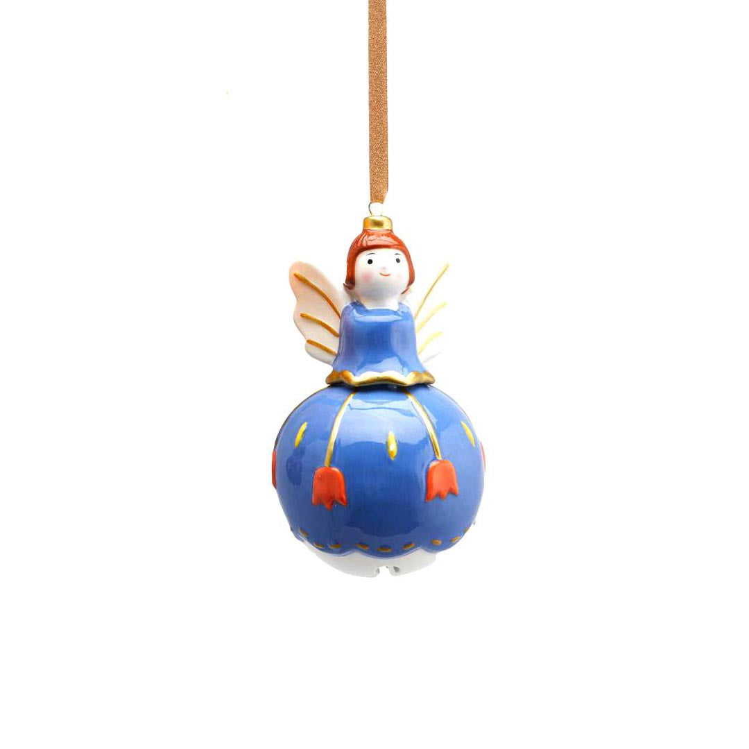 Decoro Angelo campana Azzurro | Decori natalizi da appendere EDG - 019463-azzurro