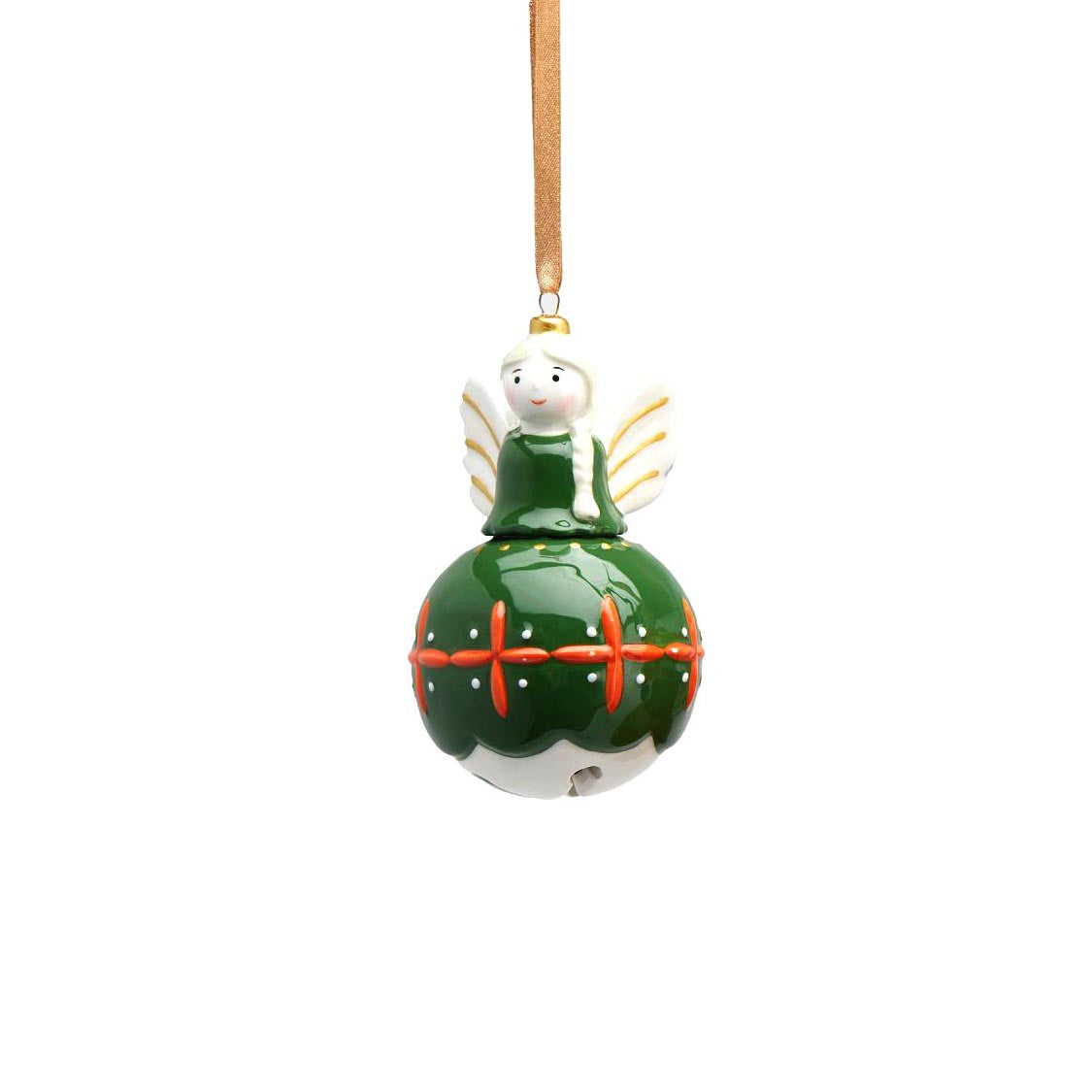 Decoro Angelo campana Verde | Decori natalizi da appendere EDG - 019463-verde
