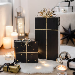 Decoro Pacco Regalo Contenitore in Metallo H20 - 1236388