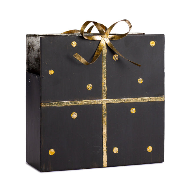 Decoro Pacco Regalo Contenitore in Metallo H20 - 1236388