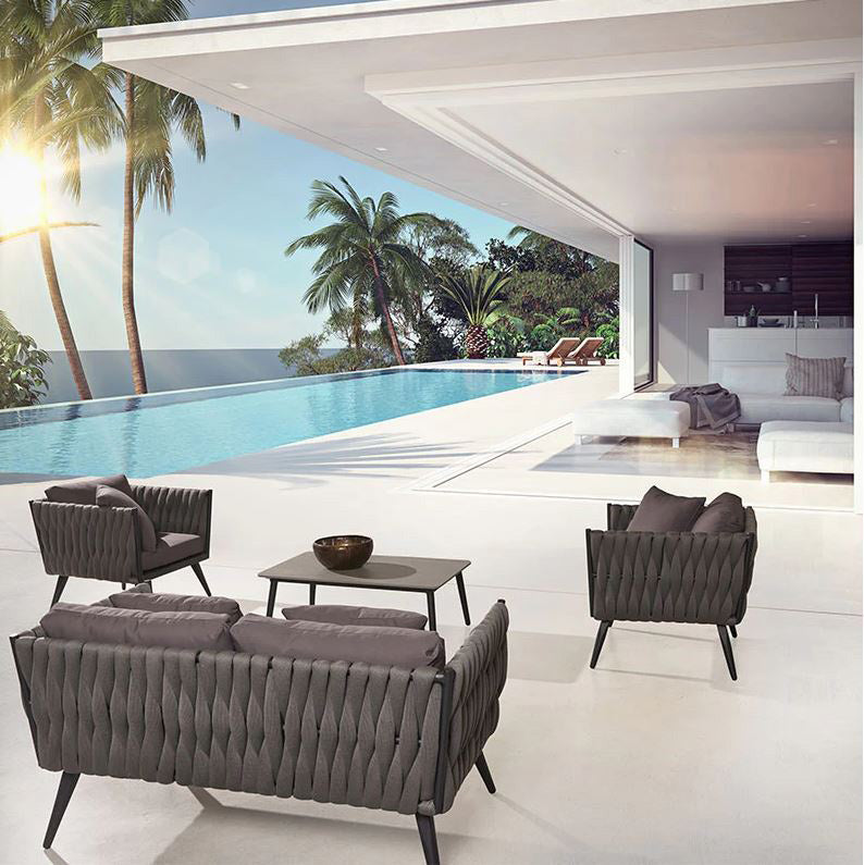 Poltrona Stringhe Grigio Antracite EDG | Arredo di design outdoor - 740656