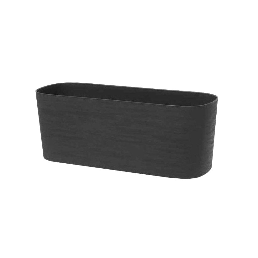 PAROS - Fioriera in plastica riciclata nera 50X17 H19 con riserva d'acqua - TERA - paros-bianco-237-1