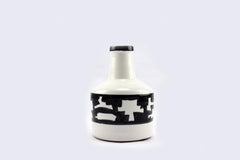 Vaso bianco nero ceramica Madoura: vasi design Pomax - 28798