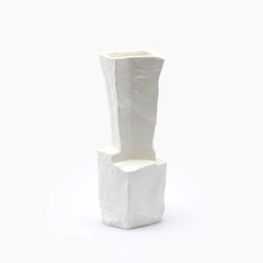 Vaso Marble H30 | Vaso in ceramica bianca Design EDG Enzo De Gasperi - 019968