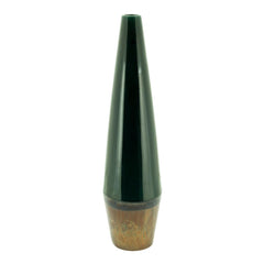 Moku - Vaso a forma di cono in gres di colore verde scuro alt.62 - 015018
