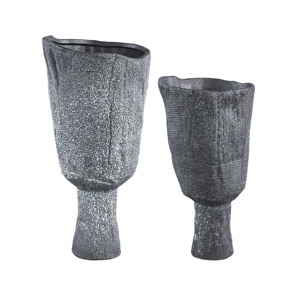 Vaso Nirah Black | Vaso di design in ceramica forma irregolare - CONFIG0349