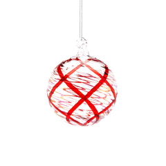 Palla Vetro Intrecci Rossa &Oslash;8 | Palline di Natale in vetro soffiato EDG - 686058,40