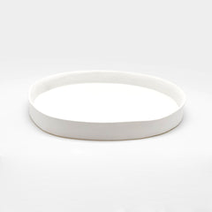 Vassoio rotondo con bordo in ceramica bianca H3,5 &Oslash;31 - 017953