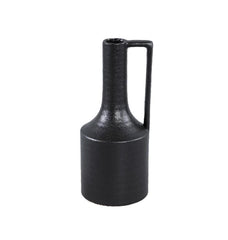 Vaso Rita Black H25,5 | Vaso in ceramica nera con manico - 713225