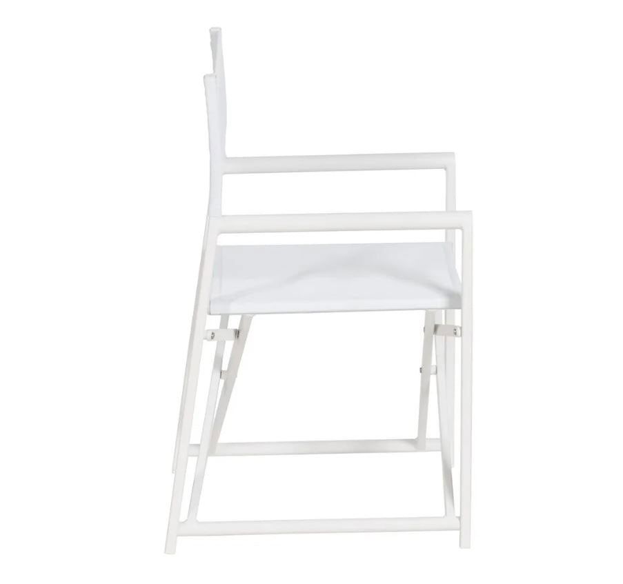 Sedia da Regista in Alluminio Bianco L56 X P53 X H84 CM - 610327