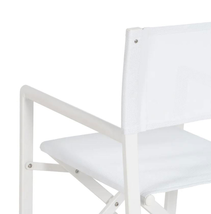 Sedia da Regista in Alluminio Bianco L56 X P53 X H84 CM - 610327