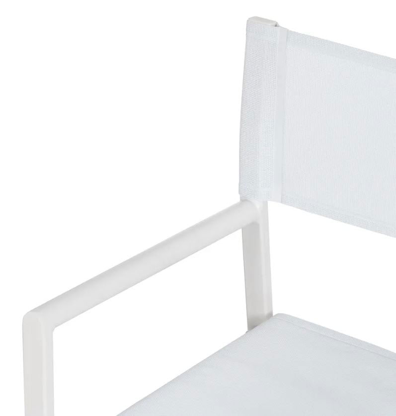 Sedia da Regista in Alluminio Bianco L56 X P53 X H84 CM - 610327