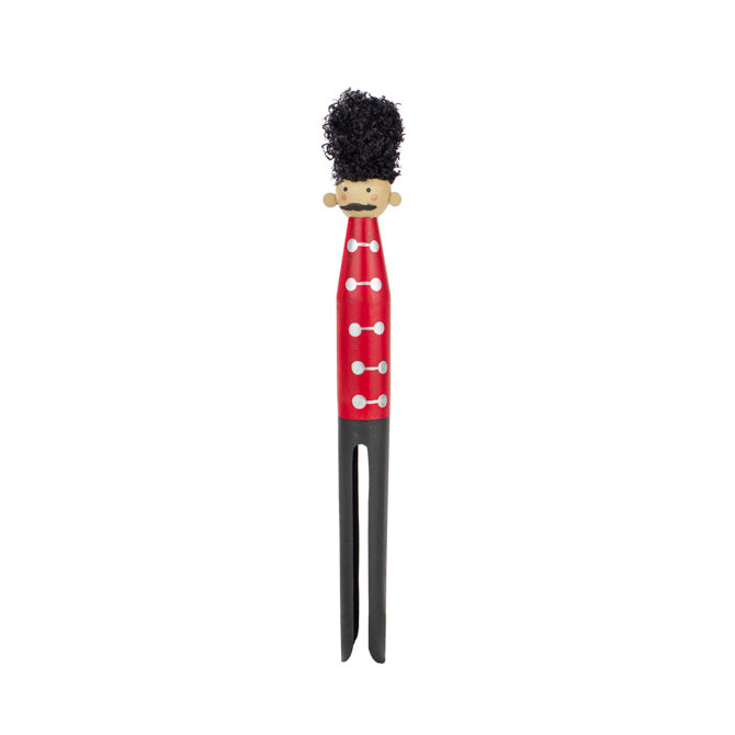 Soldatino Natalizio in Metallo Rosso con Molletta per Albero di Natale - 1224631-rosso