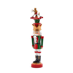 Statuetta Decorativa Soldativo con Cappello Cavallo Verde e Rosso H52 - 682442