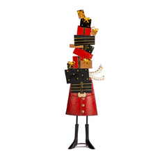 Santa Claus in Metallo con Pacchi Regalo - 1236323