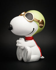 Statuetta In Poliresina Snoopy Aviator Blogo Design H25 Cm &ndash; Decorazione Peanuts - SNOO251107
