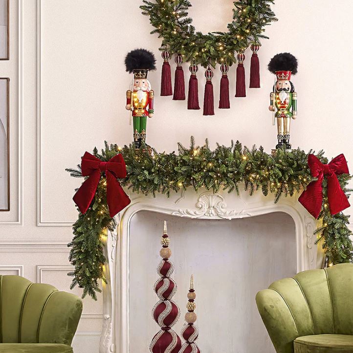 Statuetta Decorativa Soldatino Di Natale Con Led Verde H61 - 685077,70
