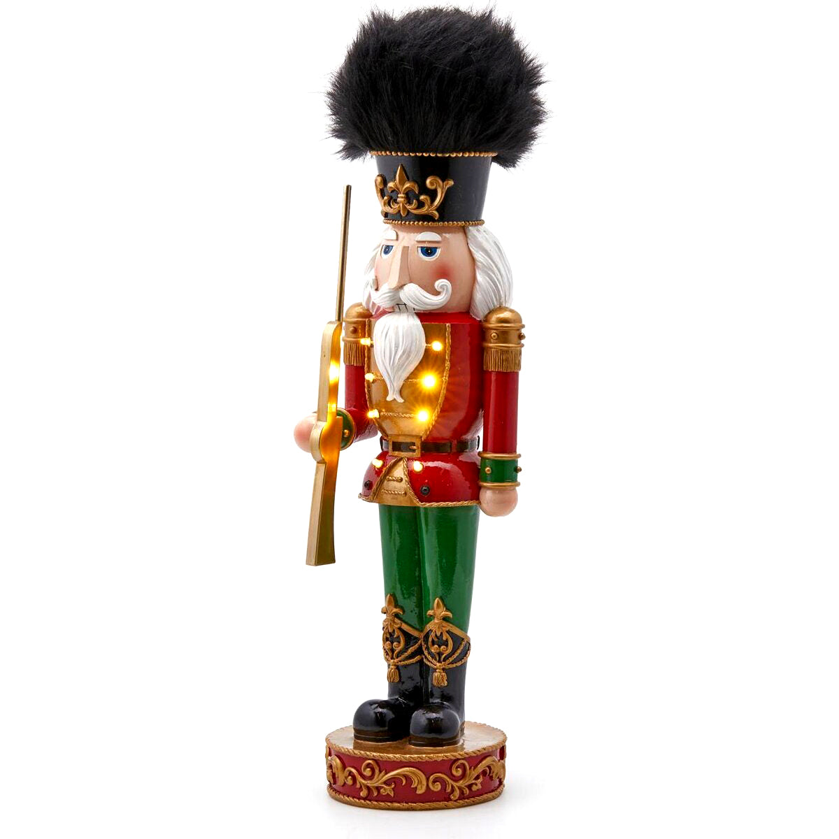 Statuetta Decorativa Soldatino Di Natale Con Led Rosso H61 - 685077,40