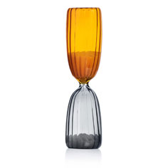 TIMES Clessidra 5 Minuti Smoke/Ambra | Clessidra in Vetro Borisilicato colorato e sabbia naturale - 09367185