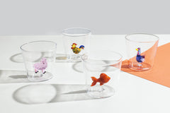 Bicchiere Tumbler Pesce Rosso Collezione Animal Farm - Ichendorf Milano