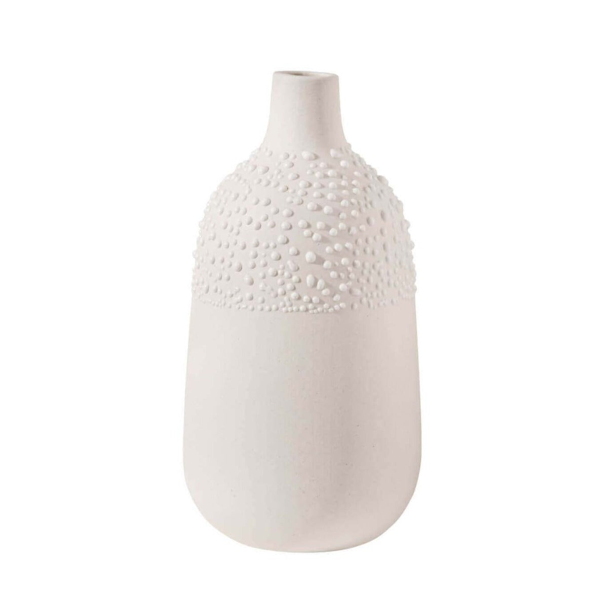 Vaso Beaded White H11 | Vasi di design in Gres smaltato - 4914380