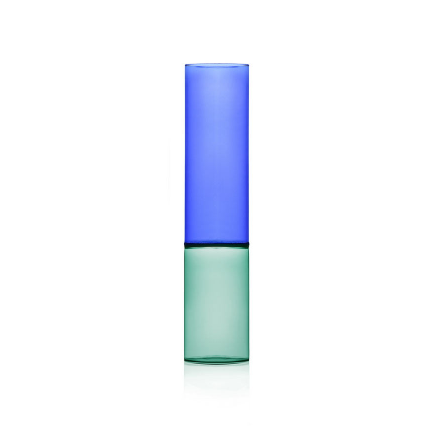 Vaso Bamboo colore Blu - Verde H30 | Vasi in Vetro Ichendorf Milano - 09367201