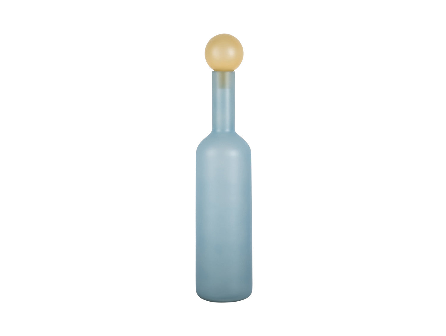 Present Time - Vaso Alegre in Vetro Blu con Tappo Giallo H52,50 CM - PT4267LB
