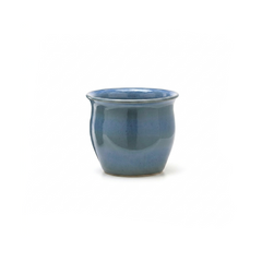 Vaso Cachepot Bombato in Terracotta Azzurra H20 D23 EDG Enzo De Gasperi