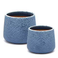 EDG Enzo De Gasperi Vaso Cachepot Crackle Blu H20 - Eleganza e Design per i Tuoi Interni