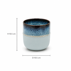 Vaso Cachepot Nuance Rotondo Celeste/Blu H10,5 D10,5 Cm – EDG Enzo De Gasperi