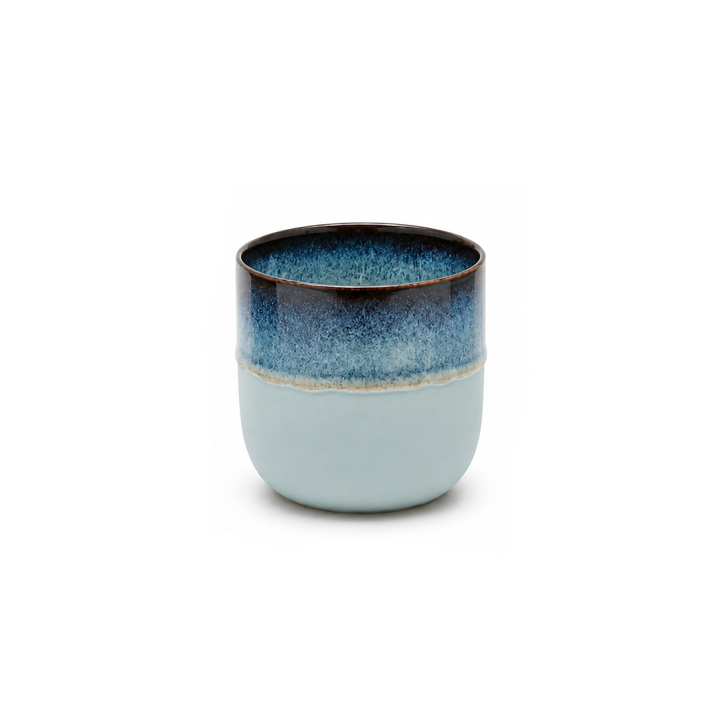 Vaso Cachepot Nuance Rotondo Celeste/Blu H13 D13 Cm – EDG Enzo De Gasperi