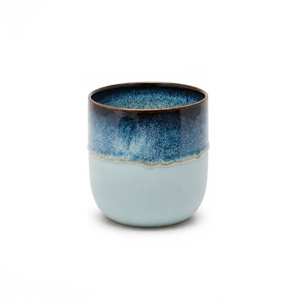 Vaso Cachepot Nuance Rotondo Celeste/Blu H16 D17 Cm – EDG Enzo De Gasperi