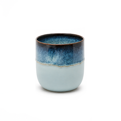 Vaso Cachepot Nuance Rotondo Celeste/Blu H16 D17 Cm – EDG Enzo De Gasperi