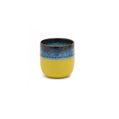 Vaso Cachepot Nuance Rotondo Giallo/Blu H10,5 D10,5 Cm – EDG Enzo De Gasperi