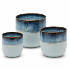 Vaso Cachepot Nuance Rotondo Celeste/Blu H10,5 D10,5 Cm – EDG Enzo De Gasperi
