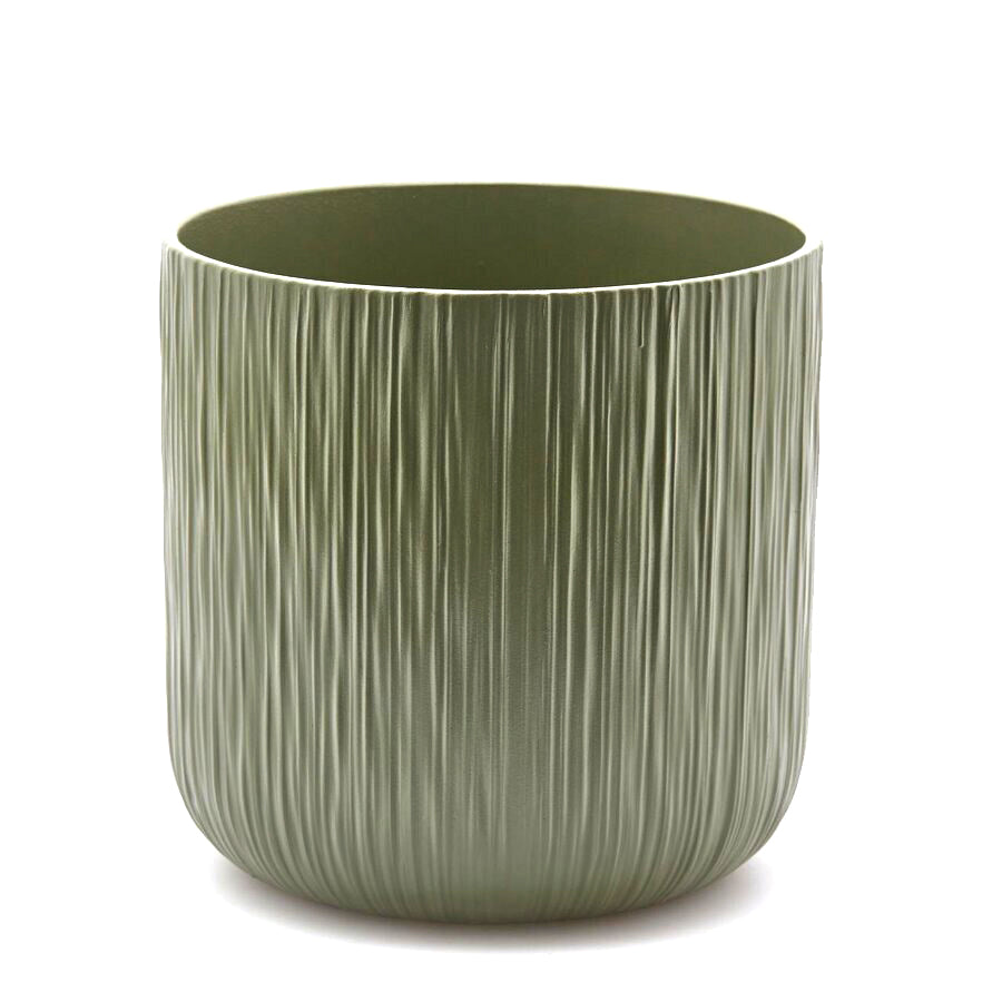 Vaso in Ceramica Salvia Rigato H24 D24 EDG | Design Moderno e Minimalista