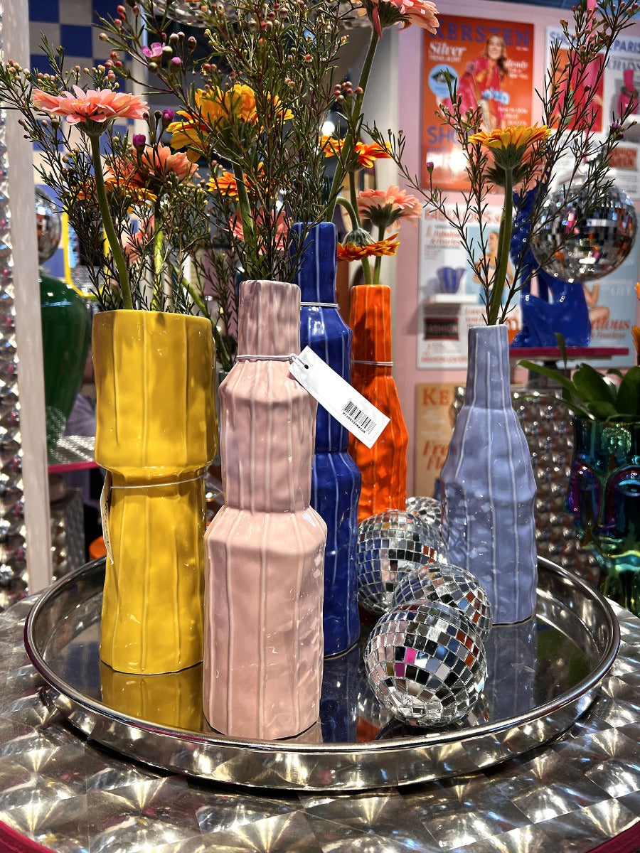 Vaso Fashion Gres Rosa H28,5 | Vasi di design in ceramica colorata - KAL-4798