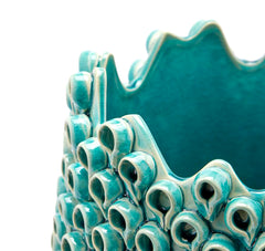 Vaso Deco in Ceramica Turchese H29 D31 CM - EDG Enzo De Gasperi - 1100145A885