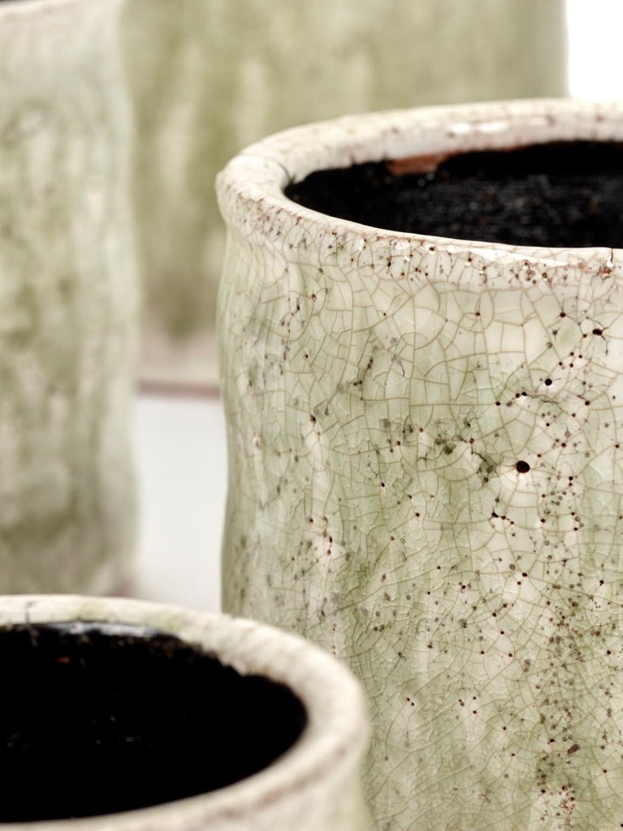 Vaso Flame in ceramica Verde chiaro D15,5 X H14CM - B0919020
