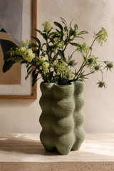 Vaso Forme Tripode Verde Scuro H33 D23 Design EDG - Enzo De Gasperi