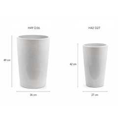 Vaso Glaze Bianco in Ceramica Liscia  EDG Enzo De Gasperi