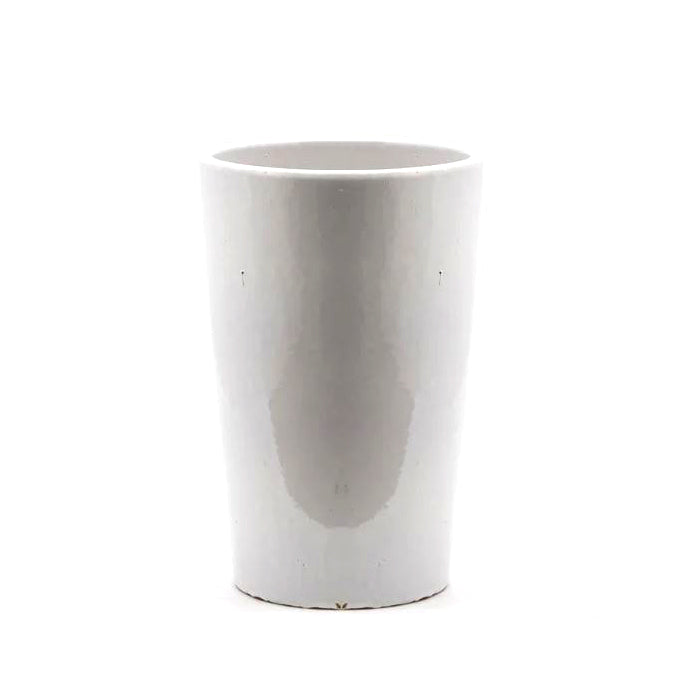Vaso Glaze Bianco in Ceramica Liscia  EDG Enzo De Gasperi