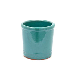 Vaso Glaze Cilindro H18 D18 Celeste EDG | Cachepot in Ceramica Smaltata