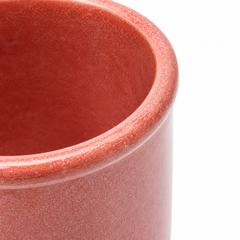 Vaso Glaze Cilindro H23 D24,5 Corallo EDG | Cachepot in Ceramica Smaltata