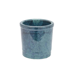 Vaso Glaze Cilindro H18 D18 Turchese EDG | Cachepot in Ceramica Smaltata