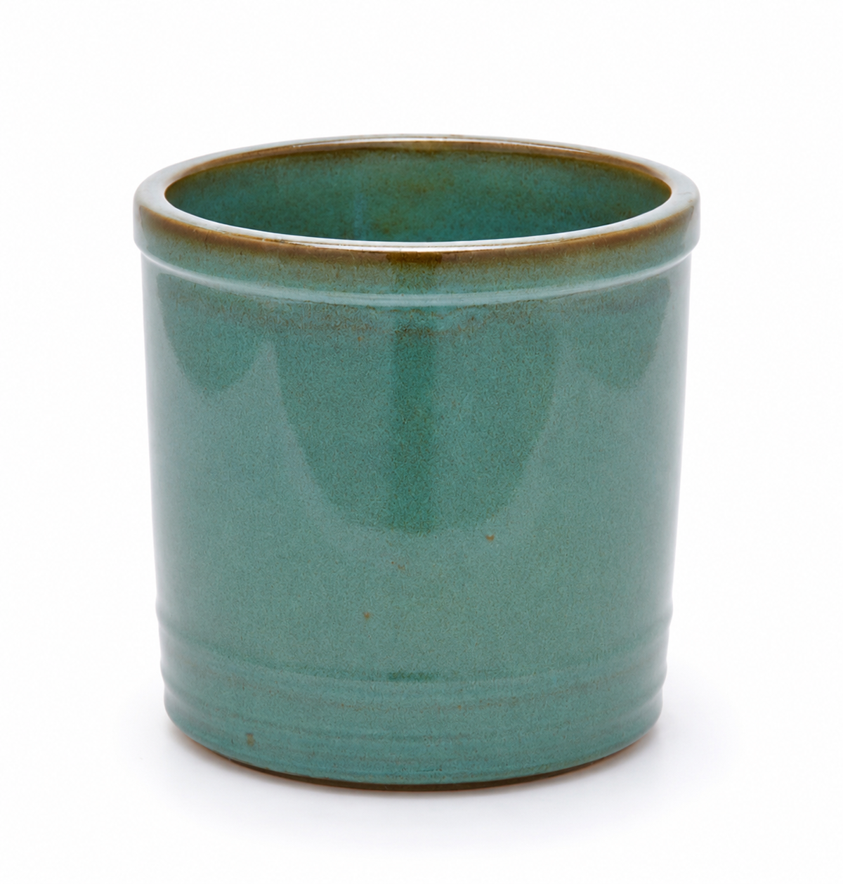 Vaso Glaze Cilindro H23 D24,5 Turchese EDG | Cachepot in Ceramica Smaltata