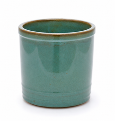 Vaso Glaze Cilindro H23 D24,5 Turchese EDG | Cachepot in Ceramica Smaltata