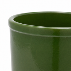 Vaso Glaze Cilindro H23 D24,5 Verde EDG | Cachepot in Ceramica Smaltata