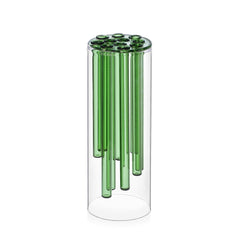 Vaso Jelly Verde Ichendorf Milano - Scultura in Vetro Borosilicato Designer Doriana e Massimiliano Fuksas